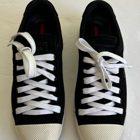Women Prada black Suede Sneakers - Picture 1 of 12